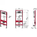 Комплект подвесной унитаз Jacob Delafon Patio E4187-00 + E4267-00 + система инсталляции Tece 9400413