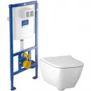 Комплект подвесной унитаз Geberit Smyle Square 500.683.00.2 + система инсталляции Villeroy & Boch 92246100