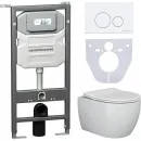 Комплект подвесной унитаз Ceramica Nova Forma CN3009 + система инсталляции Ceramica Nova Envision Round CN1001W + CN1000