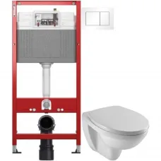 Комплект подвесной унитаз Jacob Delafon Patio E4187-00 + E70021-00 + система инсталляции Tece 9400413