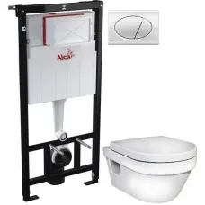 Комплект подвесной унитаз Gustavsberg Hygienic Flush 5G84HR01 + система инсталляции AlcaPlast AM101/11203:1RUSSETM71