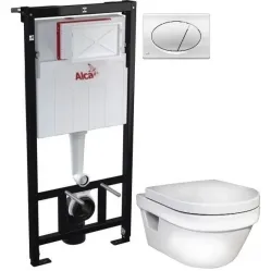 Комплект подвесной унитаз Gustavsberg Hygienic Flush 5G84HR01 + система инсталляции AlcaPlast AM101/11203:1RUSSETM71