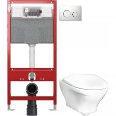 Комплект подвесной унитаз Gustavsberg Estetic C+ GB1183300R1030 + система инсталляции Tece 9300302 + 9240921