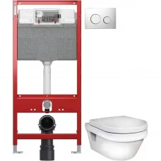 Комплект подвесной унитаз Gustavsberg Hygienic Flush 5G84HR01 + система инсталляции Tece 9300302 + 9240921