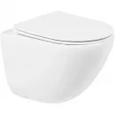 Комплект инсталляция с унитазом BelBagno Prospero BB051CHR/BB051SC/BB002-80/BB014-SR-BIANCO с кнопкой смыва, белый + унитаз подвесной BelBagno Amanda безободковый, с сиденьем микролифт, белый