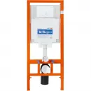 Комплект инсталляция с унитазом BelBagno Prospero BB051CHR/BB051SC/BB002-80/BB014-SR-BIANCO с кнопкой смыва, белый + унитаз подвесной BelBagno Amanda безободковый, с сиденьем микролифт, белый
