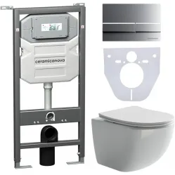 Комплект подвесной унитаз Ceramica Nova Forma CN3009 + система инсталляции Ceramica Nova Envision Flat CN1002M + CN1000