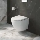 Комплект инсталляция с унитазом BelBagno BB5177CH-TOR/SC/BB026/BB081CR с кнопкой смыва, хром + унитаз подвесной BelBagno Uno безободковый, торнадо, с сиденьем микролифт, белый