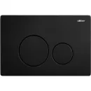 Комплект инсталляция с унитазом Abber AC1201-AC0105-AC0121MB с кнопкой смыва, черный матовый + унитаз подвесной Abber Rechteck безободковый, с сиденьем микролифт, белый