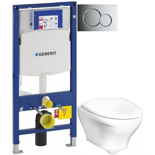Комплект подвесной унитаз Gustavsberg Estetic C+ GB1183300R1030 + система инсталляции Geberit 111.300.00.5 + 115.770.21.5 + 111.815.00.1
