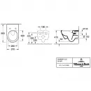 Комплект подвесной унитаз Villeroy & Boch Subway 2.0 5614R2R1 + система инсталляции AlcaPlast AM101/11203:1RUSSETM70
