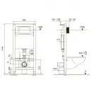 Комплект подвесной унитаз Tece TECEspring S + система инсталляции Tece TECEspring R K955101WCS