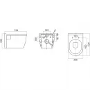 Комплект инсталляция с унитазом BelBagno BB070CHR/SC/BB026/BB041CR с кнопкой смыва, хром + унитаз подвесной BelBagno Loto безободковый, с сиденьем микролифт, белый