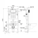 Комплект подвесной унитаз Ceramica Nova Metropol CN4002 + система инсталляции Ceramica Nova Envision Flat CN1002M + CN1000