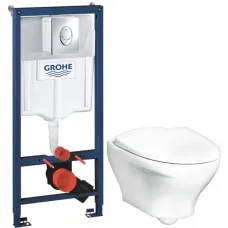 Комплект подвесной унитаз Gustavsberg Estetic GB1183300R1030 + система инсталляции Grohe 38721001