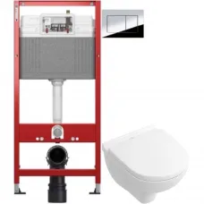 Комплект подвесной унитаз Villeroy & Boch O.Novo 5688HR01 + система инсталляции Tece 9400412