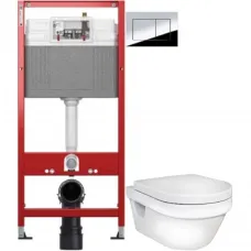 Комплект подвесной унитаз Gustavsberg Hygienic Flush 5G84HR01 + система инсталляции Tece 9400412