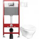 Комплект подвесной унитаз Gustavsberg Estetic C+ GB1183300R1030 + система инсталляции Tece 9400413