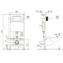 Комплект подвесной унитаз Tece TECEbasic + система инсталляции Tece TECEspring R K955103WCB