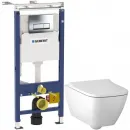 Комплект подвесной унитаз Geberit Smyle Square 500.683.00.2 + система инсталляции Geberit 458.125.21.1
