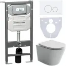 Комплект подвесной унитаз Ceramica Nova Balearica CN6000 + система инсталляции Ceramica Nova Envision Round CN1001W + CN1000