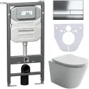 Комплект подвесной унитаз Ceramica Nova Balearica CN6000 + система инсталляции Ceramica Nova Envision Flat CN1002CH + CN1000