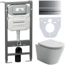 Комплект подвесной унитаз Ceramica Nova Balearica CN6000 + система инсталляции Ceramica Nova Envision Flat CN1002M + CN1000