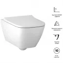 Комплект подвесной унитаз Geberit Smyle Square 500.683.01.1 + система инсталляции Geberit 111.362.00.5 + 115.770.21.5