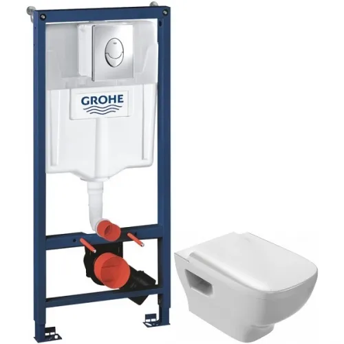 Комплект подвесной унитаз Jacob Delafon Struktura EDE102-00 + E70024-00 + система инсталляции Grohe 38721001