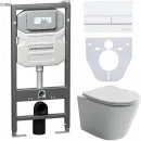Комплект подвесной унитаз Ceramica Nova Balearica CN6000 + система инсталляции Ceramica Nova Envision Flat CN1002W + CN1000