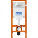 Комплект инсталляция с унитазом BelBagno Prospero BB051CHR/BB051SC/BB002-80/BB005-PR-CHROME с кнопкой смыва, хром + унитаз подвесной BelBagno Amanda безободковый, с сиденьем микролифт, белый