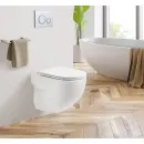 Комплект инсталляция с унитазом BelBagno Prospero BB066CHR/BB870SC/BB002-80/BB005-PR-CHROME с кнопкой смыва, хром + унитаз подвесной BelBagno Onda безободковый, с сиденьем микролифт, белый