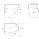 Комплект инсталляция с унитазом BelBagno BB5177CH-TOR/SC/BB026/BB044NERO с кнопкой смыва, черный матовый + унитаз подвесной BelBagno Uno безободковый, торнадо, с сиденьем микролифт, белый