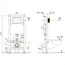 Комплект подвесной унитаз Tece TECEspring R + система инсталляции Tece TECEspring V K955203WCR