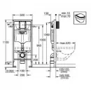 Комплект подвесной унитаз Jacob Delafon Odeon Rive Gauche EDR102-00 + E24889-00 + система инсталляции Grohe 38721001