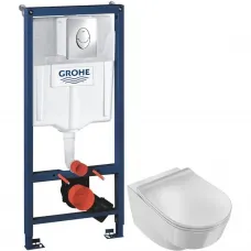 Комплект подвесной унитаз Jacob Delafon Odeon Rive Gauche EDR102-00 + E24889-00 + система инсталляции Grohe 38721001