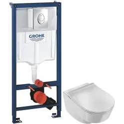 Комплект подвесной унитаз Jacob Delafon Odeon Rive Gauche EDR102-00 + E24889-00 + система инсталляции Grohe 38721001