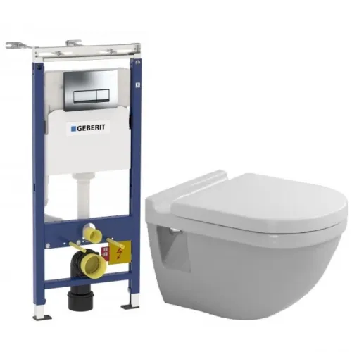 Комплект подвесной унитаз Duravit Starck 3 2200090000 + 0063810000 + система инсталляции Geberit 458.125.21.1