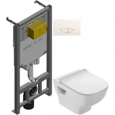 Комплект подвесной унитаз Jacob Delafon Struktura EDF102-00 + E70025-00 + система инсталляции Jacob Delafon E29025-NF + E29026-01R