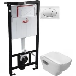 Комплект подвесной унитаз Jacob Delafon Struktura EDE102-00 + E70024-00 + система инсталляции AlcaPlast AM101/11203:1RUSSETM71