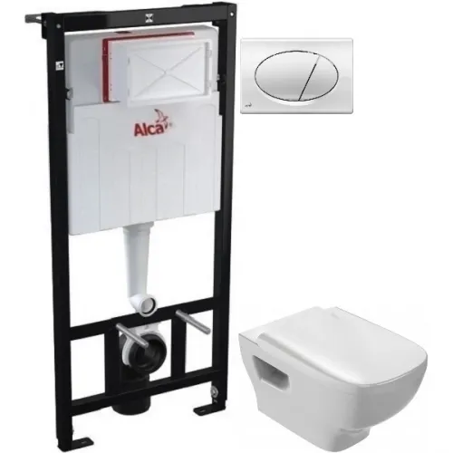 Комплект подвесной унитаз Jacob Delafon Struktura EDE102-00 + E70024-00 + система инсталляции AlcaPlast AM101/11203:1RUSSETM71