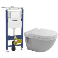 Комплект подвесной унитаз Duravit Starck 3 2200090000 + 0063810000 + система инсталляции Geberit 458.125.11.1