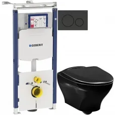 Комплект подвесной унитаз Gustavsberg Estetic GB1183300S0030 + система инсталляции Geberit 111.362.00.5 + 115.882.DW.1