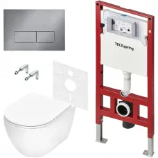 Комплект подвесной унитаз Tece TECEspring R + система инсталляции Tece TECEspring S K955301WCR