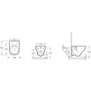 Комплект подвесной унитаз Jacob Delafon Struktura EDF102-00 + E70025-00 + система инсталляции Villeroy & Boch 92246100