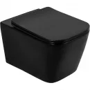 Комплект инсталляция с унитазом BelBagno Prospero BB3202CHR-MB/BB3202SC-MB/BB002-80/BB007-PR-NERO.M с кнопкой смыва,черный матовый + унитаз подвесной BelBagno Ardente-C безободковый, с сиденьем микролифт, черный матовый