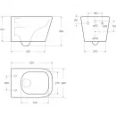 Комплект инсталляция с унитазом BelBagno Prospero BB3202CHR-MB/BB3202SC-MB/BB002-80/BB007-PR-NERO.M с кнопкой смыва,черный матовый + унитаз подвесной BelBagno Ardente-C безободковый, с сиденьем микролифт, черный матовый