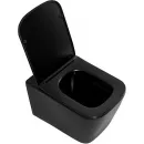 Комплект инсталляция с унитазом BelBagno Prospero BB3202CHR-MB/BB3202SC-MB/BB002-80/BB007-PR-NERO.M с кнопкой смыва,черный матовый + унитаз подвесной BelBagno Ardente-C безободковый, с сиденьем микролифт, черный матовый
