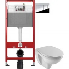 Комплект подвесной унитаз Jacob Delafon Patio E4187-00 + E70021-00 + система инсталляции Tece 9400412
