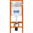Комплект инсталляция с унитазом BelBagno Prospero BB8001CHR/SC/BB002-80/BB005-PR-CHROME с кнопкой смыва, хром + унитаз подвесной BelBagno Tre безободковый, с сиденьем микролифт, белый